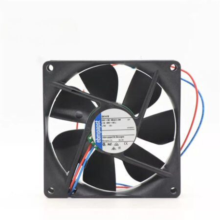 New Ebmpapst 3414N DC 24V 2.3W 96mA 49.4CFM 92*92*25mm 2-Wire Axial Cooling Fan