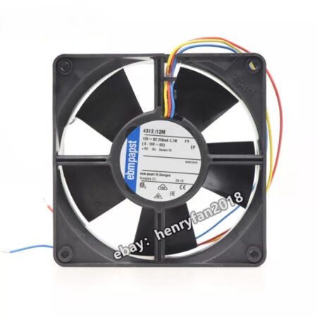 New Ebmpapst 4312/12M DC 12V 2.8W 120*120*32mm 3-Wire Axial Cabinet Cooling Fan