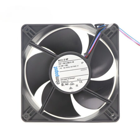 New Ebmpapst 4412/2HP 12VDC 0.68A 8.1W 120*120*38MM 4-Wire Axial Cooling Fan