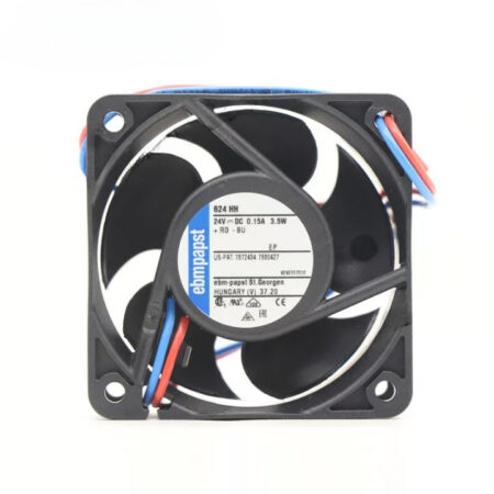 New For Ebmpapst 624HH DC 24V 3.5W 60*60*25MM 8200RPM 2-Wire Axial Cooling Fan