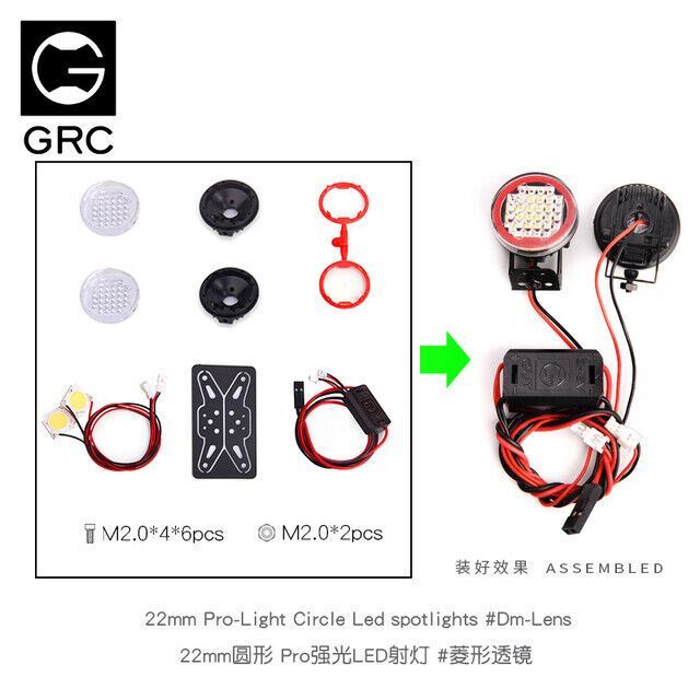 Light Spotlight Searchlight Headlights for 1/10 RC Crawler Traxxas TRX4 22mm LED - Image 8