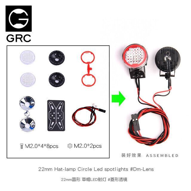 Light Spotlight Searchlight Headlights for 1/10 RC Crawler Traxxas TRX4 22mm LED - Image 7