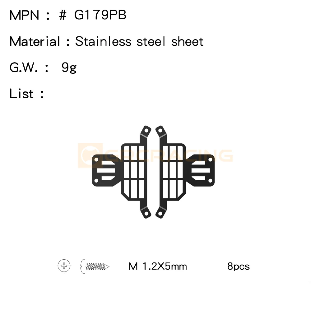 Stainless Steel Taillight Cover Mesh Grille Protection for TRX4M Bronco - Image 3