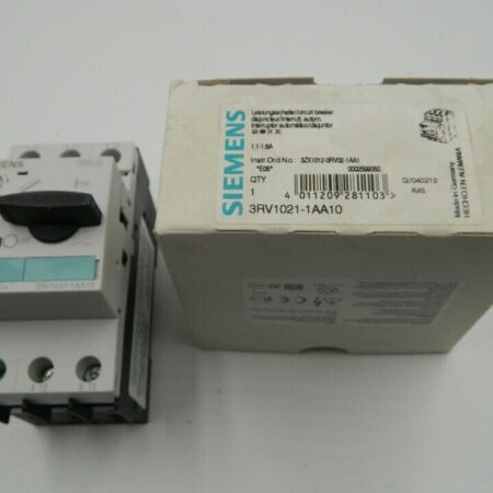 1PCS SIRIUS 3RV1021-1AA10 1.6 AMP 3-POLE MOTOR OVERLOAD CIRCUIT BREAKER