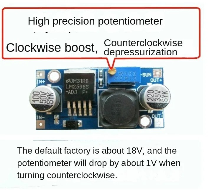 LM2596S DC-DC 3A Buck Converter Adjustable 3.2-46V Step-down Power Supply Module - Image 12