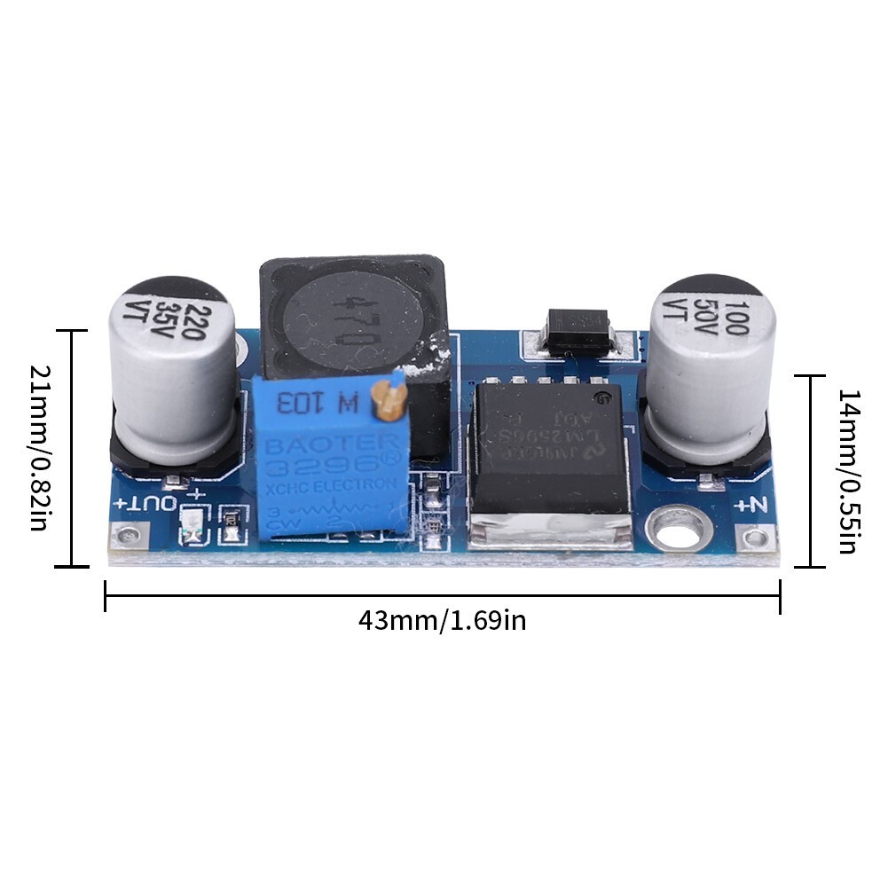 LM2596S DC-DC 3A Buck Converter Adjustable 3.2-46V Step-down Power Supply Module - Image 9