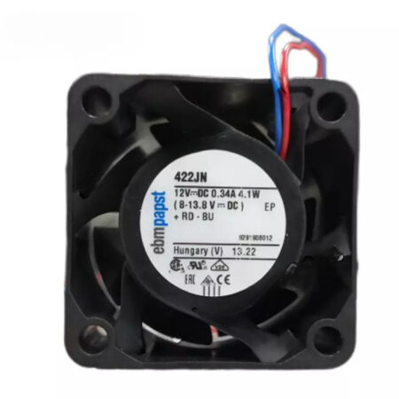 New For Ebmpapst 422JN DC 12V 4.1W 0.34A 40*40*28MM 2-Wire Axial Cooling Fan