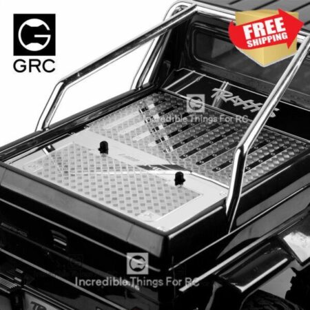 RC TRX6 G63 trunk stainless steel non-slip skid trunk trailer lid trax decora...