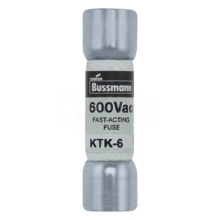 10PCS BUSSMANN KTK-6 (6 AMP) 600Vac Fast-Acting Fuse