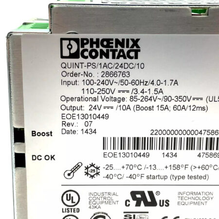 1Pcs New Phoenix Contact QUINT-PS/1AC/24DC/10 2866763 Power Supply Unit