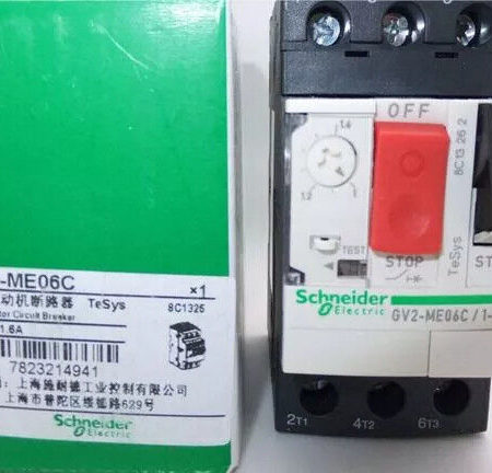 1pc New For Schneider Motor Circuit Breaker GV2ME06C 1-1.6A (Substitute GV2ME06)