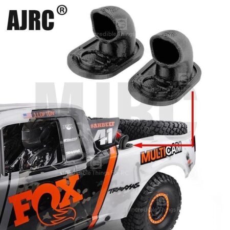 2PCS UDR Engine Exhaust Pipe Tail Tube Air Intake for 1:7 UDR 1:6 LOSI