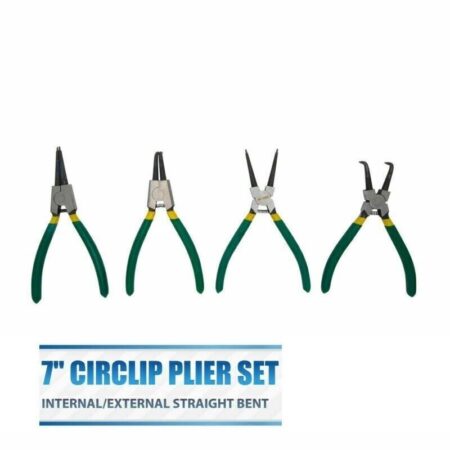 4x 7"Circlip Plier Kit Internal/External Circlip Pliers Snap Ring Tool Set Green