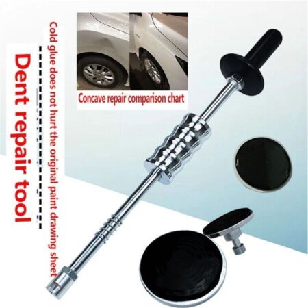 5pcs Car Body Paintless Dent Repair Tool Zinc Alloy Puller Cold Glue Pads Gasket