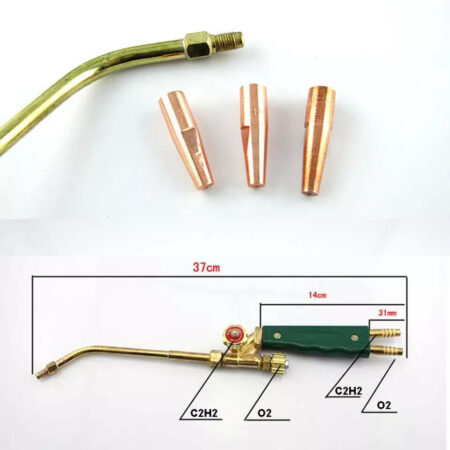 Brass Portable Oxy Acetylene Cutting Welding Torch 37cm with 3 Nozzles