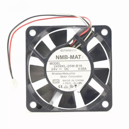 NMB-MAT 2406KL-05W-B19 DC 24V 0.05A 60*60*15mm 3-wire Inverter/ CPU Cooling Fan