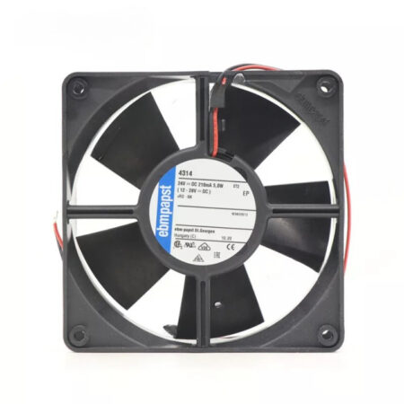 New Ebmpapst 4314 DC 24V 5W 210mA 120*120*32MM 2-Wire Cabinet Cooling Axial Fan
