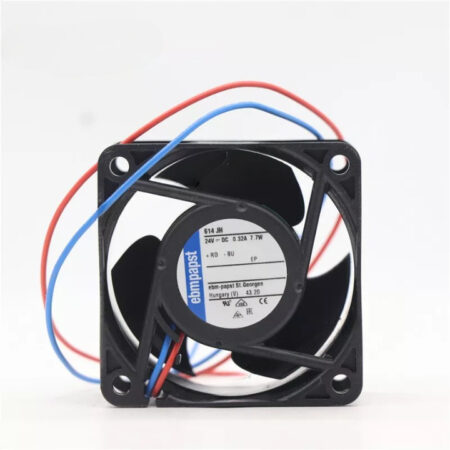 New Ebmpapst 614JH DC 24V 7.7W 0.32A 60*60*32mm 2-Wire Axial Cabinet Cooling Fan