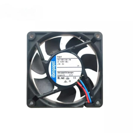 New Ebmpapst 712F DC 12V 1.7W 0.14A 70*70*15MM 2-wire 25CFM Axial Cooling Fan