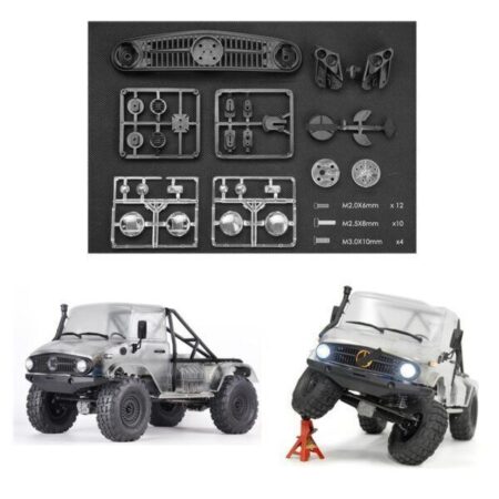 SCX10 II UMG10 4x4 Unimog Benz Truck Air Grill Front Face Turning Light Tail ...