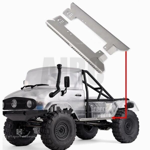 SCX10 II UMG10 chassis side guards side skirts stainless steel armored