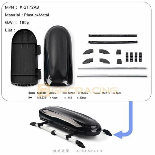 RC 1/101/8 Climbing Car Abs Roof Top Storage Box Cargo Carrier for Trx4 Trx6 G63 - Image 12