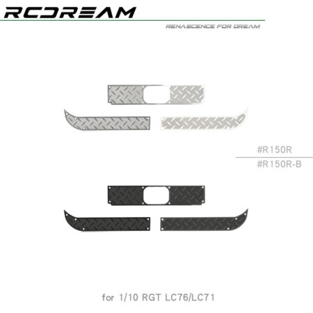 1/10 Stainless Steel Decorative Sheets Metal Protective Plates for RGT LC71 L...