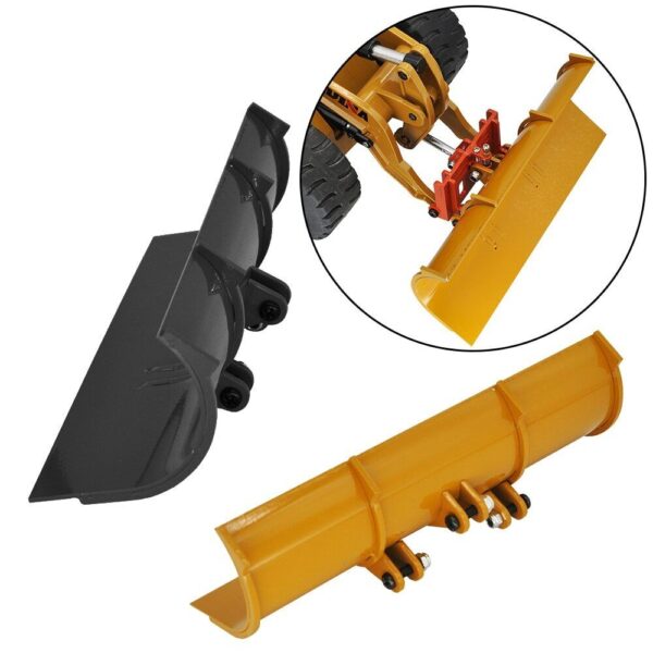 HUINA-583-Snow-Plow-Metal-Snow-Shovel-Bucket-For-1583-Loader-Parts-BLACK-294844795966