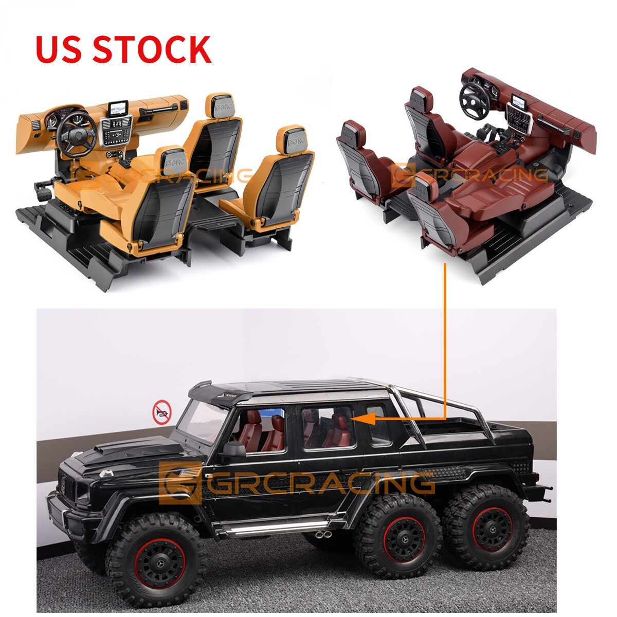 Interior Simulation for TRAXXAS TRX-4 TRX-6 G500 G63 6x6 BENZ RC Car Central Kit