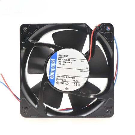 New Ebm-papst 4114NH3 24VDC 0.8A 19.5W 120*120*38MM Cabinet Axial Cooling Fan