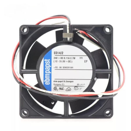 New For Ebmpapst 8314/2 DC 24V 2.7W 0.11A 80*80*32mm Axial Cooling Fan