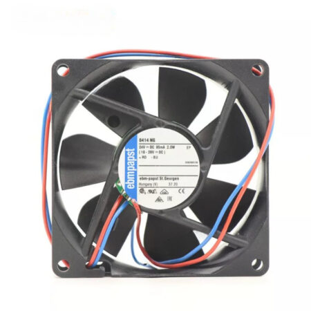 New For Ebmpapst 8414NG DC 24V 85mA 2.0W 80*80*25MM 2-Wires Axial Cooling Fan