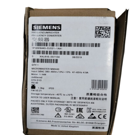 New In Box For Siemens 6SE6440-2UD21-1AA1 380V 1.1KW Inverter Drive