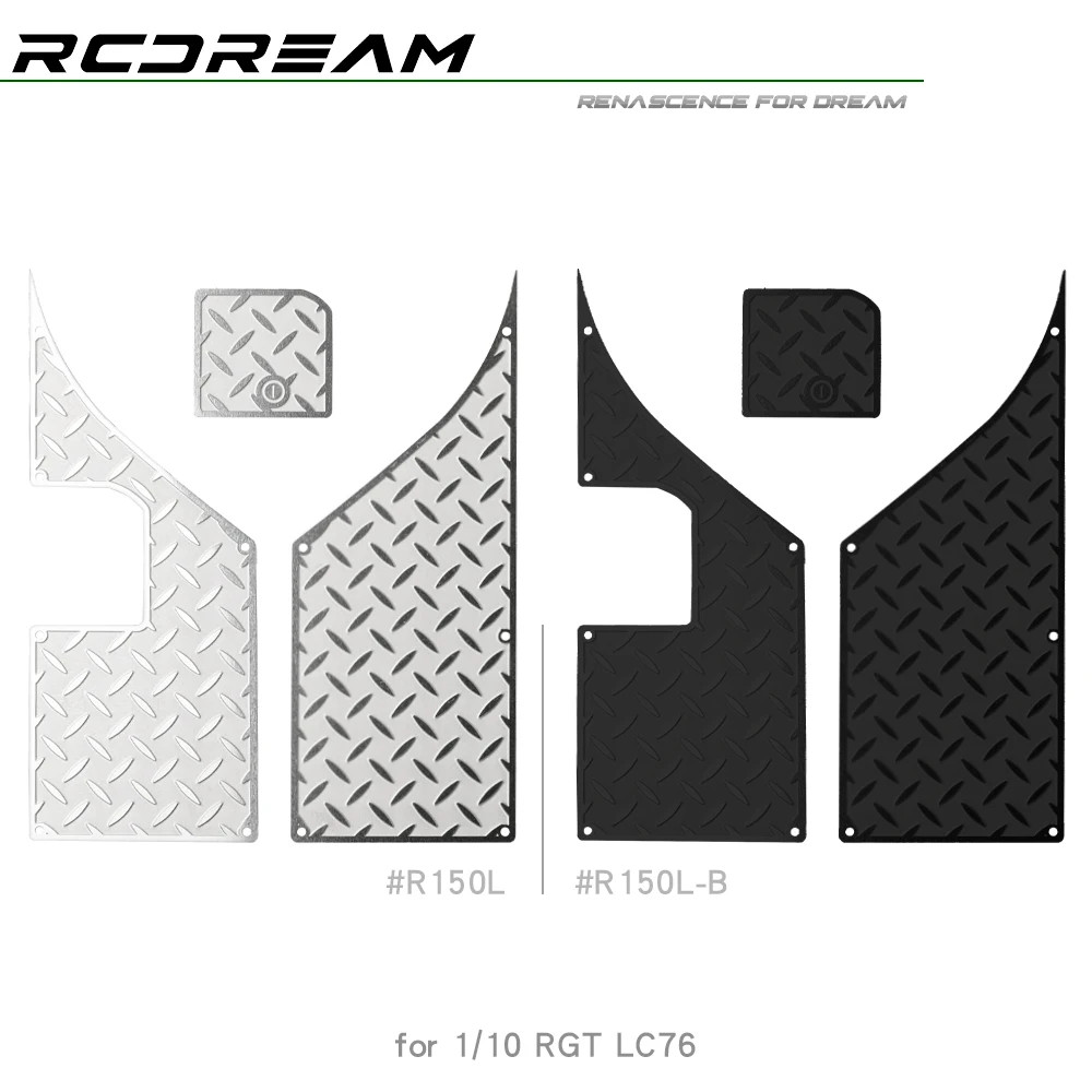 Stainless Steel Chequered Plates for RGT EX86190 LC76 Body Tail Side