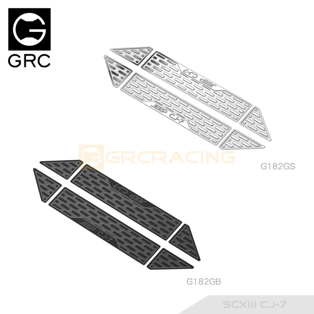 Stainless Steel Decorative Sheets for SCX10 III CJ-7 Side Bumper Rock Sliders