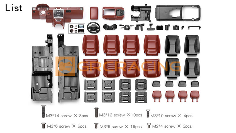 Interior Simulation for TRAXXAS TRX-4 TRX-6 G500 G63 6x6 BENZ RC Car Central Kit - Image 17