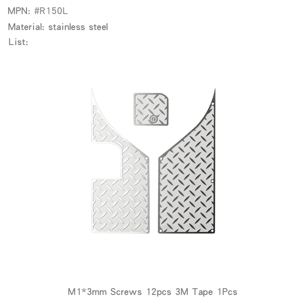 Stainless Steel Chequered Plates for RGT EX86190 LC76 Body Tail Side - Image 3