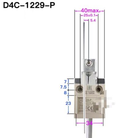 1PC NEW FOR Omron D4C-1229-P Limit Switch 3m Cable