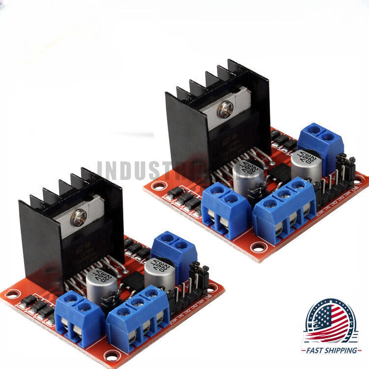 2-Pack DC Stepper Motor Driver Module L298N Dual H Bridge Ctl Board for Arduino