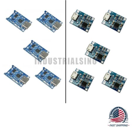 5pc TP4056 5V 1A Type-C Micro USB 18650 Lithium Battery Charging Protect Board