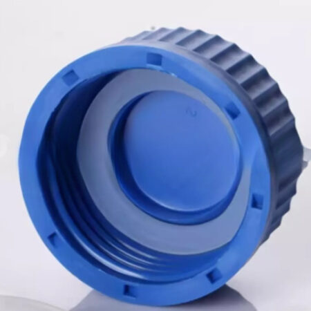 GL45 Blue Reagent Bottle Cap with Silicone Ring