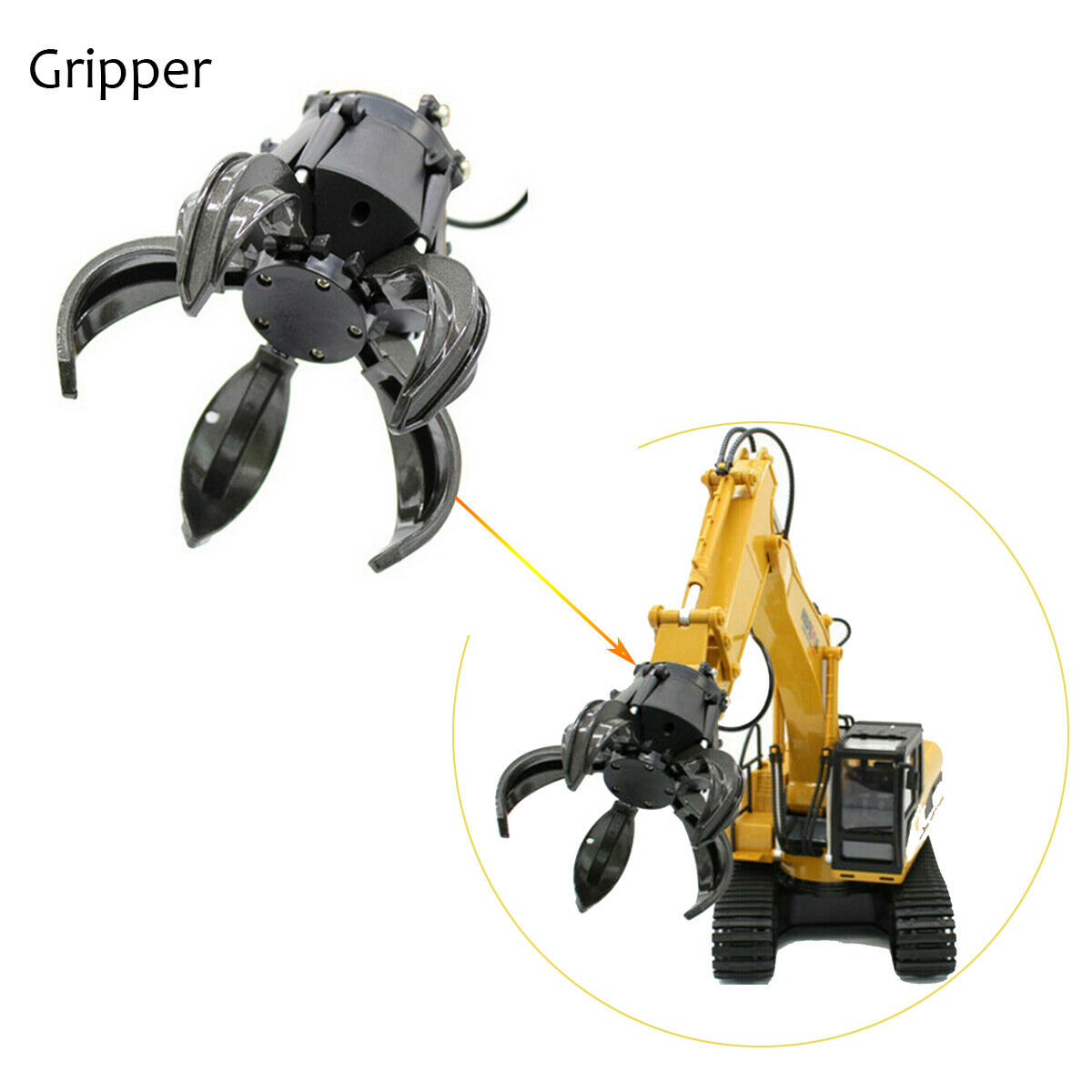 Gripper Tongs Catcher Clip Ball Grabber Machine for HUINA 571 RC Excavator