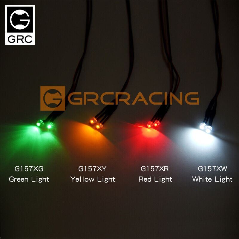 LED Light Hat Lamp 1Pair 5 Colors 5mm 3-7.4V for RC Crawler Traxxas TRX4 Axial S