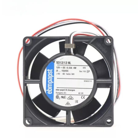 New For Ebmpapst  8312/12HL DC 12V 333mA 4.0W 3-Wire Axial Cooling Fan
