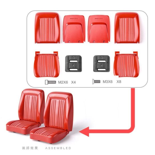 Plastic Retro Driver Seat for 1/10 RC TRX4 TRX-4 Bronco Chevrolet Blazer - Image 4