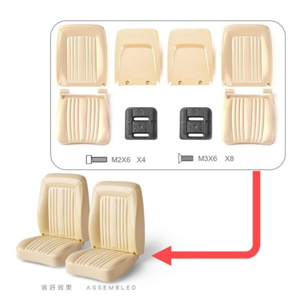 Plastic Retro Driver Seat for 1/10 RC TRX4 TRX-4 Bronco Chevrolet Blazer - Image 8