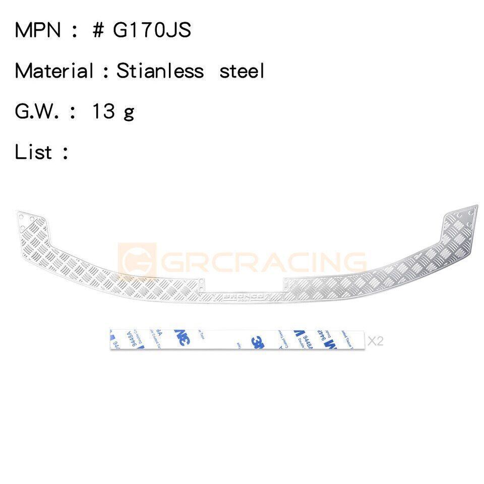 TRX4 New BRONCO Sticker Front Bumper Metal Protection Anti-Slip Sheet Sticker - Image 4