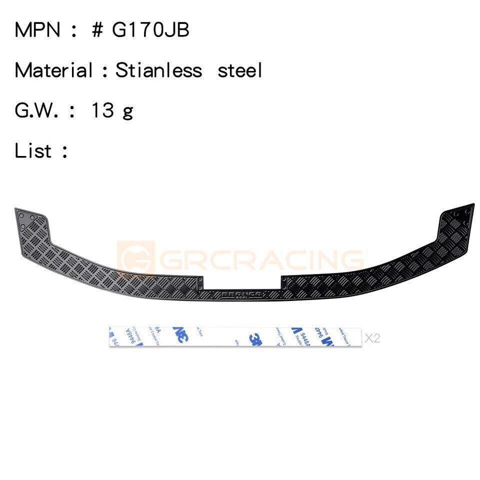 TRX4 New BRONCO Sticker Front Bumper Metal Protection Anti-Slip Sheet Sticker - Image 9