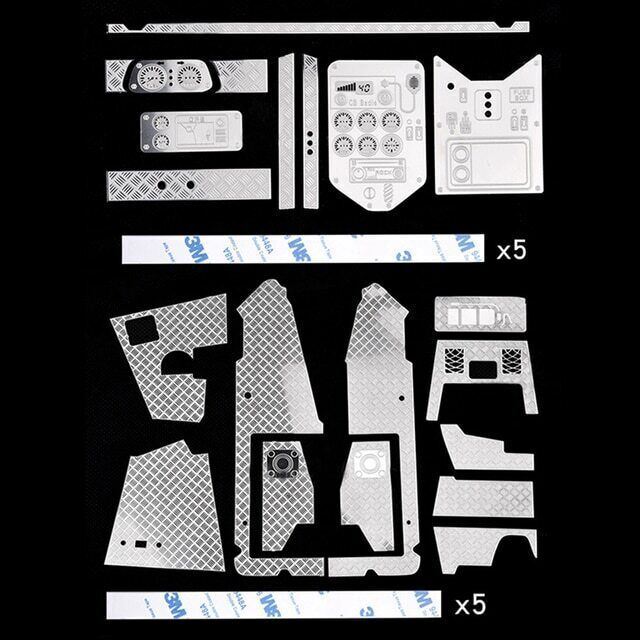 RC Car Parts Specter Car Metal Dashboard Floor Guard Plate AXIAL WRAITH 9001 2PC - Image 10