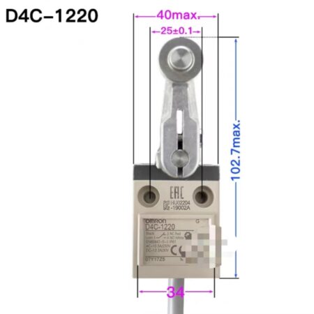 1PC NEW FOR Omron D4C-1220 Limit Switch 3m Cable